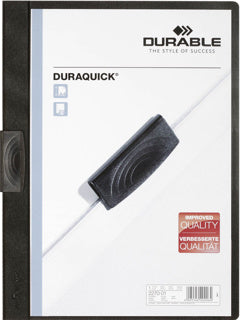 DURABLE Klemmmappe 2270 DURAQUICK® A4 bis 20 Blatt PP 228 x 310 mm schwarz
