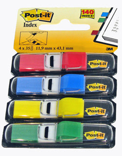 POST-IT® Index 683-4 4 x 35 Blatt im Spender 11.9 x 43.2 mm farbig sortiert