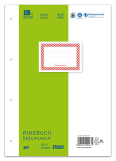 URSUS Ringbucheinlagen A4 100 Blatt 70 g/m² glatt hochweiß