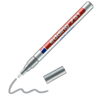 EDDING Lackmarker 751 Rundpsitze 1-2 mm silber