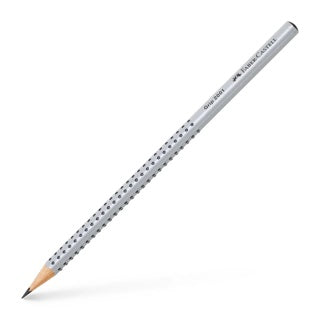 FABER-CASTELL Bleistift Grip 2001 2B silbergrau