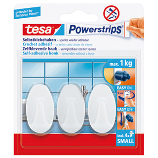 TESA Klebehaken Powerstrips® small 3 Stück weiß