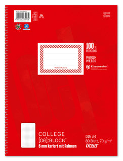 URSUS Collegeblock A4 80 Blatt 70 g/m² kariert