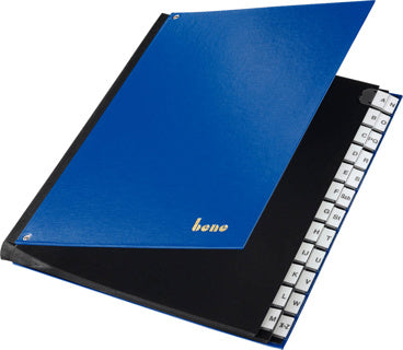 BENE Pultordner 75116 A4 24-teilig A - Z PP blau