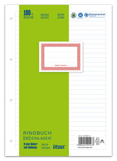 URSUS Ringbucheinlagen A4 100 Blatt liniert