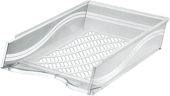 BENE Briefkorb 60100 A4/C4 stapelbar aus Polystyrol 255 x 65 x 370 mm transparent