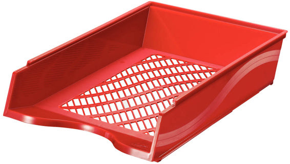 BENE Briefkorb 60100 A4/C4 stapelbar aus Polystyrol 255 x 65 x 370 mm dunkelrot