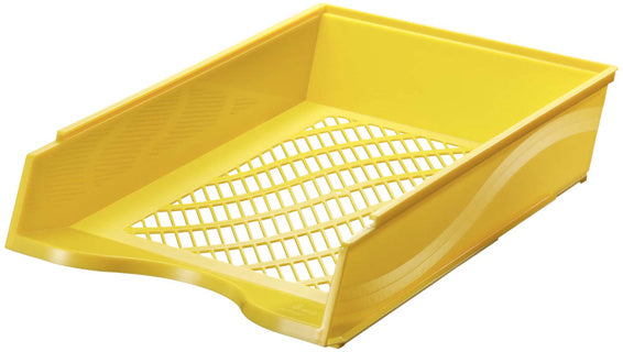 BENE Briefkorb 60100 A4/C4 stapelbar aus Polystyrol 255 x 65 x 370 mm gelb