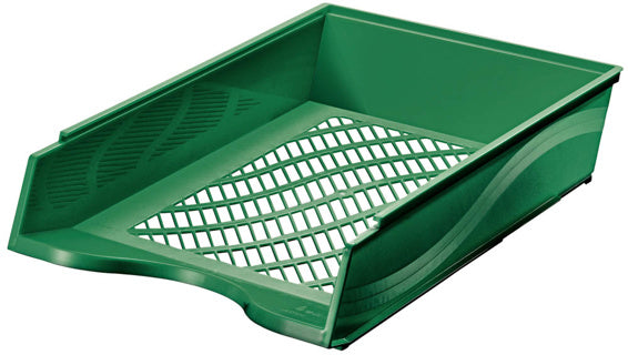 BENE Briefkorb 60100 A4/C4 stapelbar aus Polystyrol 255 x 65 x 370 mm grün