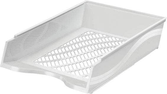 BENE Briefkorb 60100 A4/C4 stapelbar aus Polystyrol 255 x 65 x 370 mm weiß