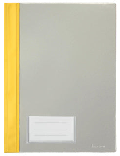BENE Schnellhefter 281100 A4 mit Einsteckfach inkl. Beschriftungsschild PVC 230 x 315 mm gelb