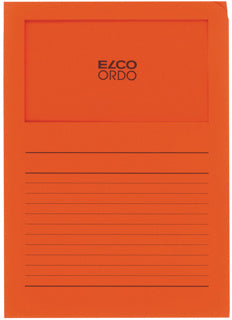 ELCO Ordo-Mappe mit Sichtfenster 100 Stück DIN A4 orange