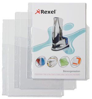 REXEL Faltentasche A4 5 Stück transparent