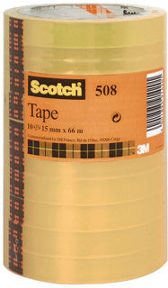 SCOTCH Klebeband 10 Rollen 15 mm x 66 m transparent