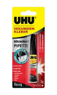 UHU Sekundenkleber blitzschnell Pipette 3 g