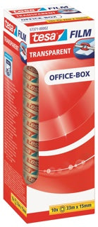 TESA Klebefilm Box 57371 10 Rollen 15 mm x 33 m transparent