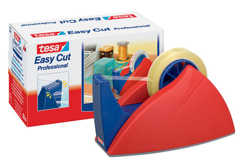 TESA Tischabroller Easy Cut 57422 25 mm x 66 m rot/blau