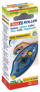 TESA Einwegkleberoller ecoLogo 59190 non-permanent 8.4 mm x 8.5 m blau