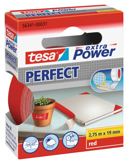 TESA Gewebeband 56341 Extra Power Perfect 19 mm x 2.75 m rot