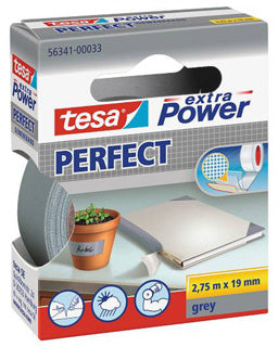 TESA Gewebeband 56341 Extra Power Perfect 19 mm x 2.75 m grau