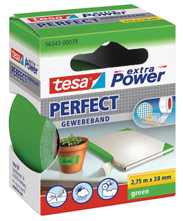 TESA Gewebeband 56343 Extra Power Perfect 38 mm x 2.75 m grün