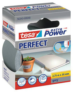 TESA Gewebeband 56343 Extra Power Perfect 38 mm x 2.75 m grau
