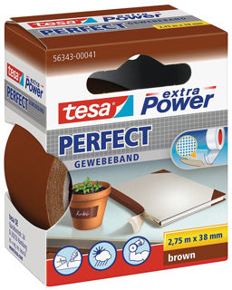 TESA Gewebeband 56343 Extra Power Perfect 38 mm x 2.75 m braun