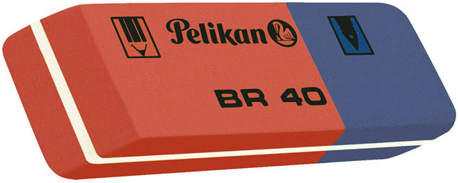 PELIKAN Radierer BR40 Kautschuk rot/blau