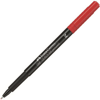 FABER-CASTELL Folienstift 1525 Multimark 1 mm permanent rot