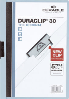 DURABLE Klemmmappe 2200 DURACLIP® A4 bis 30 Blatt Kunststoff 219 x 310 mm blau
