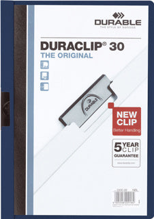 DURABLE Klemmmappe 2200 DURACLIP® A4 bis 30 Blatt Kunststoff 219 x 310 mm nachtblau