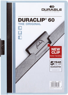 DURABLE Klemmmappe 2209 DURACLIP® A4 bis 60 Blatt Kunststoff 219 x 310 mm blau