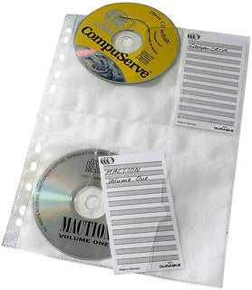 DURABLE CD/DVD-Hüllen 5222 COVER M 5 Stück abheftbar 213 x 297 mm transparent