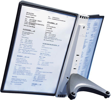 DURABLE Sichttafelsystem 5540 SHERPA® SOHO TABLE Tischhalter inkl. 5 Sichttafeln A4 schwarz