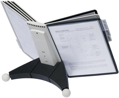 DURABLE Sichttafelsystem 5632 SHERPA® TABLE Tischhalter inkl. 10 Sichttafeln A4 schwarz/grau