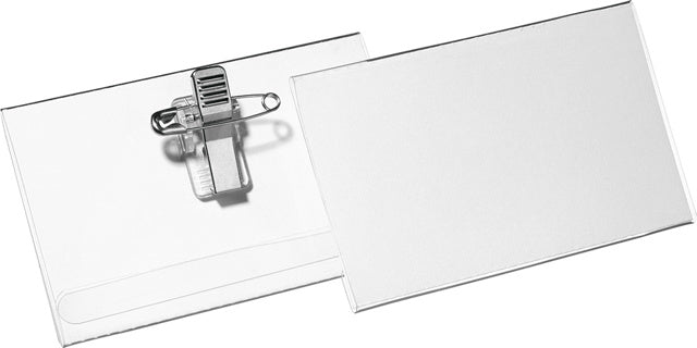 DURABLE Namensschild 8145 50 Stück mit Kombiklemme 54 x 90 mm transparent