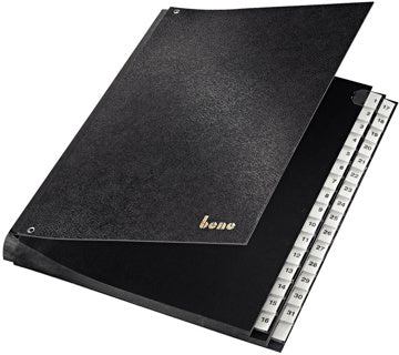 BENE Pultordner 75400 A4 31-teilig 1 - 31 Hartpappe 290 g/m² schwarz