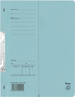 BENE Einhakhefter 83122 A4 Recyclingkarton 250 g/m² 235 x 305 mm blau