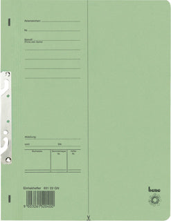 BENE Einhakhefter 83122 A4 Recyclingkarton 250 g/m² 235 x 305 mm grün