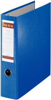 BENE Postscheckordner 292900 2x A5 quer mit 2 Hebelmechaniken PP 7.5 cm blau