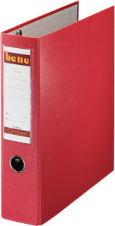 BENE Postscheckordner 292900 2x A5 quer mit 2 Hebelmechaniken PP 7.5 cm rot