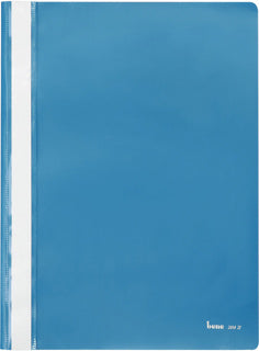 BENE Schnellhefter 281421 A4 mit transparentem Vorderdeckel PP 232 x 310 mm blau