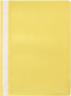 BENE Schnellhefter 281421 A4 mit transparentem Vorderdeckel PP 232 x 310 mm gelb