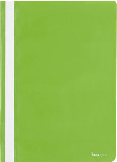BENE Schnellhefter 281421 A4 mit transparentem Vorderdeckel PP 232 x 310 mm grün