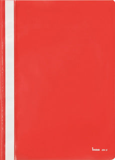 BENE Schnellhefter 281421 A4 mit transparentem Vorderdeckel PP 232 x 310 mm rot