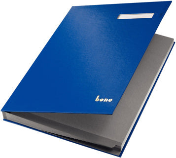 BENE Unterschriftenmappe 76400 A4 19-teilig Karton 250 g/m² PP-kaschiert blau