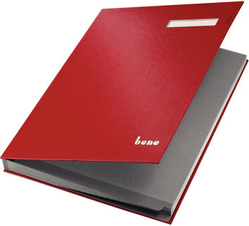 BENE Unterschriftenmappe 76400 A4 19-teilig Karton 250 g/m² PP-kaschiert rot