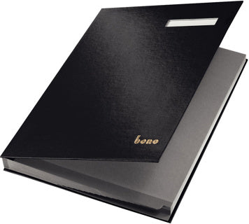 BENE Unterschriftenmappe 76400 A4 19-teilig Karton 250 g/m² PP-kaschiert schwarz