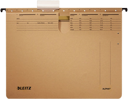 LEITZ Hängehefter 1914 Alpha DIN A4 275 g/m² naturbraun