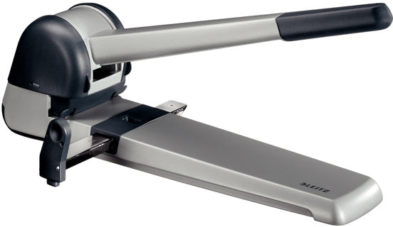 LEITZ Superlocher 5182 für 250 Blatt mit Anlageschiene silber